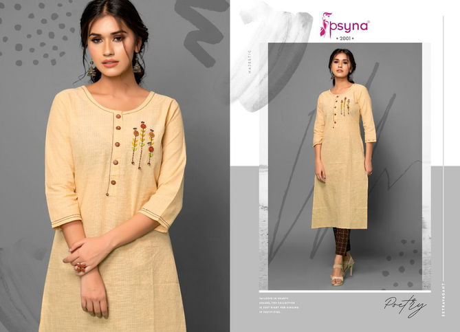 Poetry Vol 2 Psyna Cotton Designer Kurtis Catalog